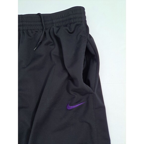 Nike Men's XL Elite THERMA-FIT Basketball Training Gym Pants Black Purple - Picture 3 of 12